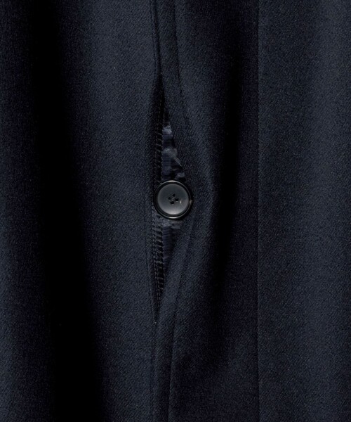 UNITED ARROWS(ユナイテッドアローズ)の「ウーステッドメルトン バルマカーンコート(ステンカラーコート・メンズ・ダークグリーン/ネイビー・L/S/XL/M)」の20枚目の写真