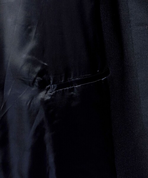 UNITED ARROWS(ユナイテッドアローズ)の「ウーステッドメルトン バルマカーンコート(ステンカラーコート・メンズ・ダークグリーン/ネイビー・L/S/XL/M)」の22枚目の写真