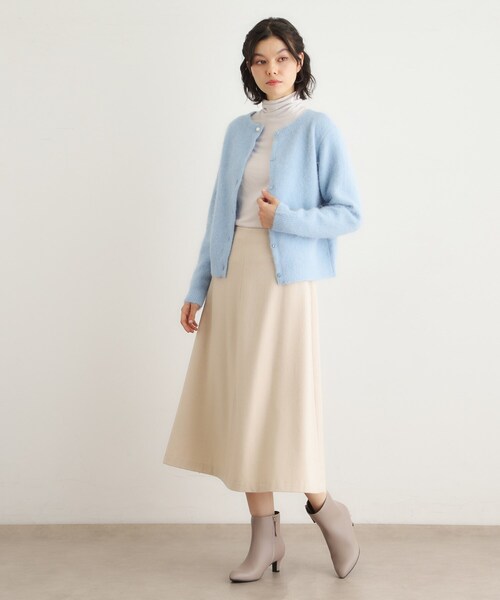 LAURA ASHLEY(ローラアシュレイ)の「【ウール混】フレアスカート(スカート・レディース・アイボリー/ライトグレー・38/40)」の4枚目の写真