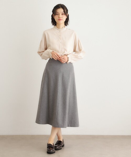 LAURA ASHLEY(ローラアシュレイ)の「【ウール混】フレアスカート(スカート・レディース・アイボリー/ライトグレー・38/40)」の8枚目の写真