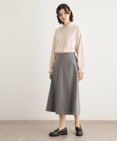 LAURA ASHLEY(ローラアシュレイ)の「【ウール混】フレアスカート(スカート・レディース・アイボリー/ライトグレー・38/40)」の9枚目の写真