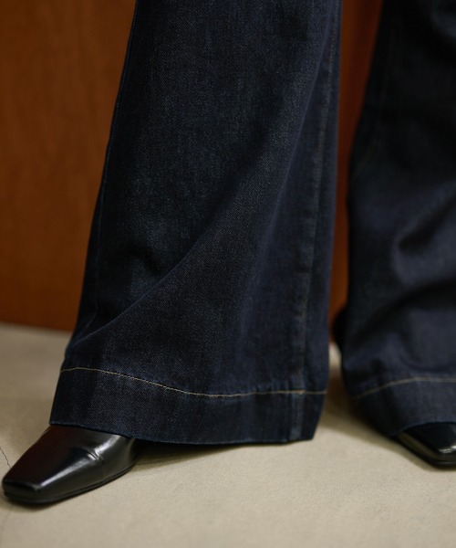 LAULEN（ローレン）の「skirt layered flare denim pants /スカートレイヤードフレアデニムパンツ（デニムパンツ・レディース・ネイビー/ブルー・S/M）」の12枚目の写真