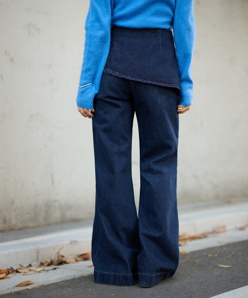 LAULEN（ローレン）の「skirt layered flare denim pants /スカートレイヤードフレアデニムパンツ（デニムパンツ・レディース・ネイビー/ブルー・S/M）」の15枚目の写真