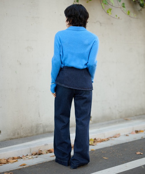 LAULEN（ローレン）の「skirt layered flare denim pants /スカートレイヤードフレアデニムパンツ（デニムパンツ・レディース・ネイビー/ブルー・S/M）」の21枚目の写真