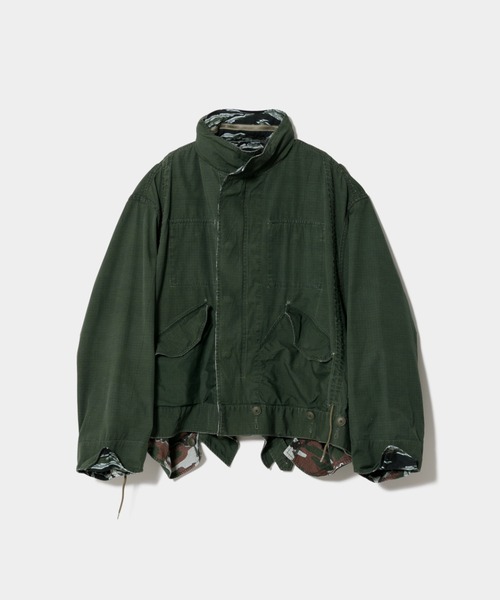 beautiful people（ビューティフルピープル）の「Alpha double-end    camouflage field JK（ミリタリージャケット・レディース・オリーブ・42/40/38/36）」の4枚目の写真