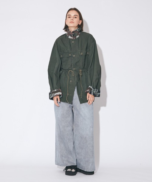 beautiful people（ビューティフルピープル）の「Alpha double-end    camouflage field JK（ミリタリージャケット・レディース・オリーブ・42/40/38/36）」の18枚目の写真