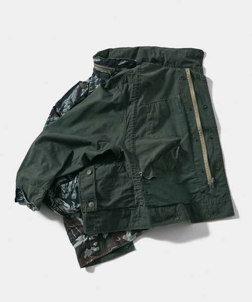 beautiful people（ビューティフルピープル）の「Alpha double-end    camouflage field JK（ミリタリージャケット・レディース・オリーブ・42/40/38/36）」の14枚目の写真