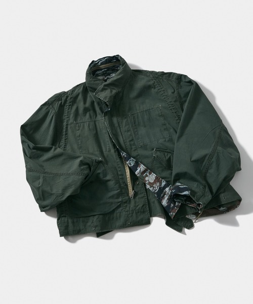 beautiful people（ビューティフルピープル）の「Alpha double-end    camouflage field JK（ミリタリージャケット・レディース・オリーブ・42/40/38/36）」の15枚目の写真