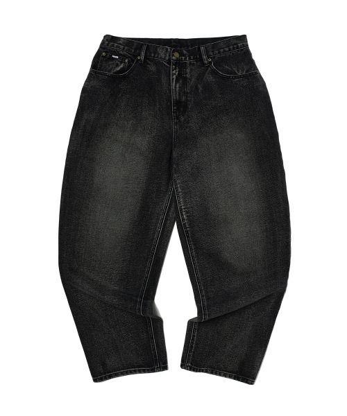 WKNDRS(ウィーキャンドース)の「BRUSHED DENIM PANTS (BLACK)(デニムパンツ・レディース・その他・MEDIUM/LARGE/X-LARGE)」の1枚目の写真