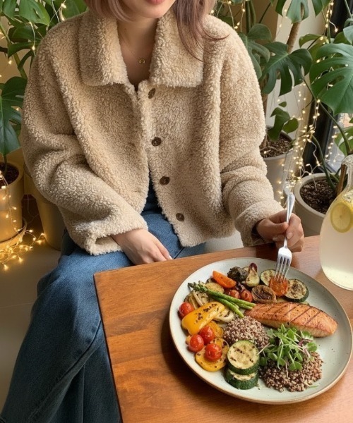cammie（キャミー）の「ボアジャケット（その他アウター・レディース・ベージュ・M/L）」の4枚目の写真