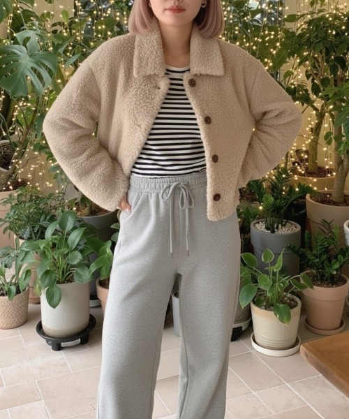 cammie（キャミー）の「ボアジャケット（その他アウター・レディース・ベージュ・M/L）」の6枚目の写真