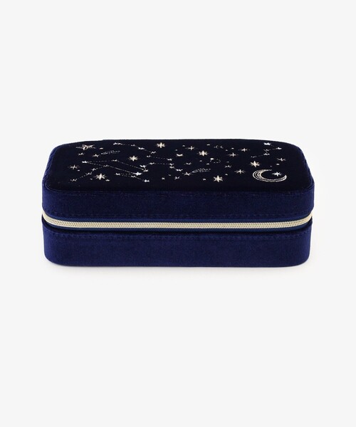 Afternoon Tea(アフタヌーンティー)の「ベロア天体モチーフスクエアジュエリーボックスL(収納グッズ・レディース・ネイビー・ONE SIZE)」の2枚目の写真