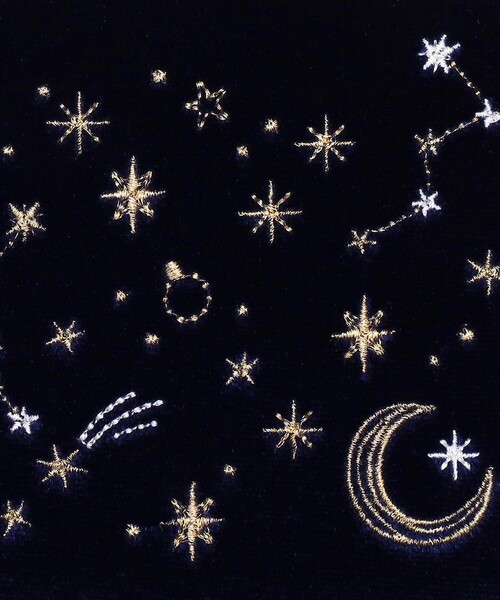 Afternoon Tea(アフタヌーンティー)の「ベロア天体モチーフスクエアジュエリーボックスL(収納グッズ・レディース・ネイビー・ONE SIZE)」の5枚目の写真