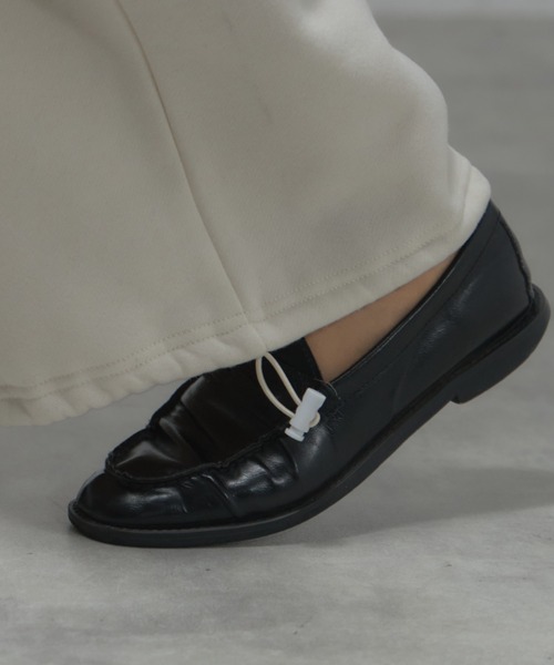 leimn(レイムン)の「裏起毛ルーズパンツ(スウェットパンツ・レディース・チャコールグレー/ブラック/アイボリー・FREE)」の9枚目の写真