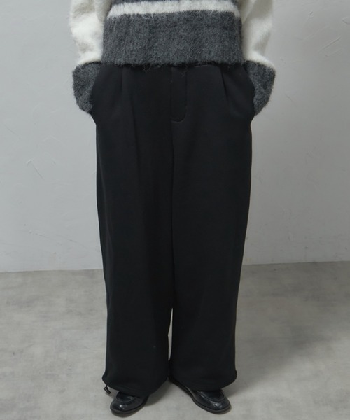 leimn(レイムン)の「裏起毛ルーズパンツ(スウェットパンツ・レディース・チャコールグレー/ブラック/アイボリー・FREE)」の20枚目の写真