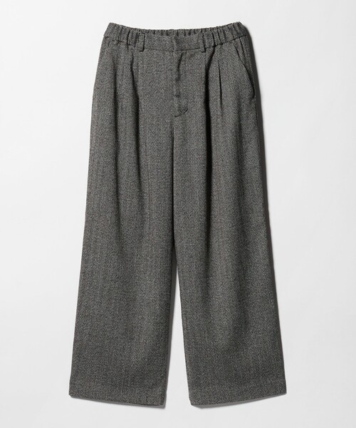 conte ヘリンボーン　タックワイドパンツ conte ヘリンボーン タックワイドパンツ conte＞ストライプ