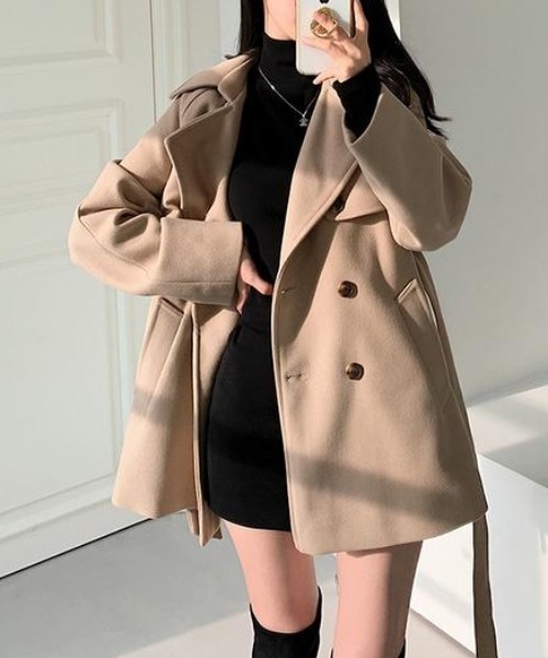 ジャケット・アウター curl double breasted belt point coat ジャケット・アウター curl double breasted belt point coat lawgy