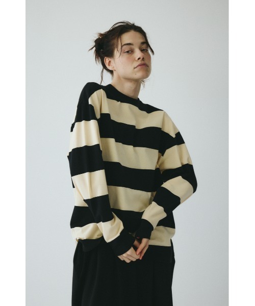 HeRIN.CYE（ヘリンドットサイ）の「Border cut tops　　ボーダーカットトップス（Tシャツ/カットソー・レディース・イエロー系その他/グレー系その他/ホワイト系その他・FREE）」の2枚目の写真