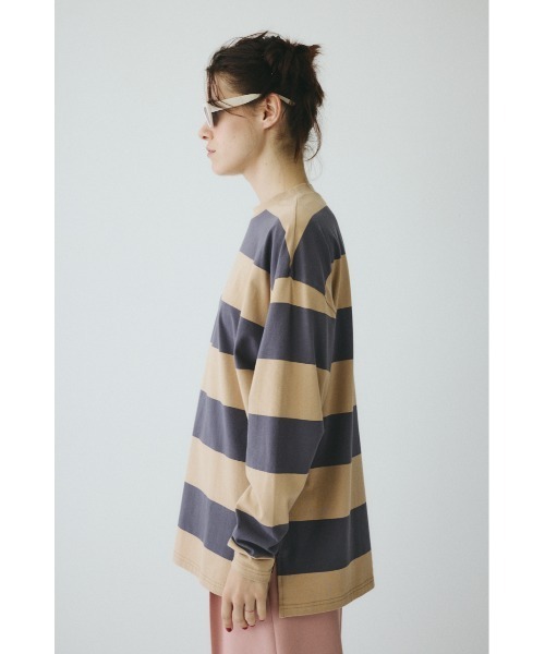 HeRIN.CYE（ヘリンドットサイ）の「Border cut tops　　ボーダーカットトップス（Tシャツ/カットソー・レディース・イエロー系その他/グレー系その他/ホワイト系その他・FREE）」の5枚目の写真