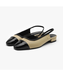 Bailey ツートン スリングバック フラットシューズ (2cm)