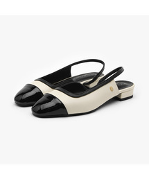 Bailey ツートン スリングバック フラットシューズ (2cm)