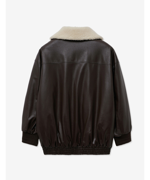 LADY VOLUME（レディーボリューム）の「SHEARING VINTAGE WASHED LEATHER PADDING JUMPER_BROWN（ダウンジャケット/コート・レディース・その他・FREE）」の3枚目の写真