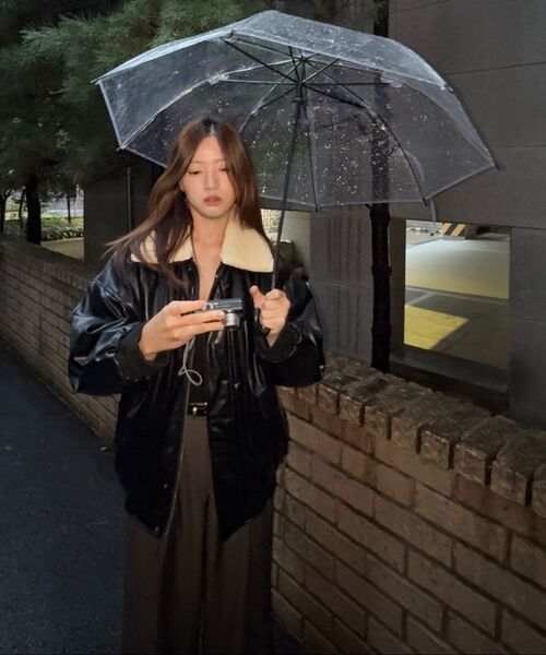 LADY VOLUME（レディーボリューム）の「SHEARING VINTAGE WASHED LEATHER PADDING JUMPER_BROWN（ダウンジャケット/コート・レディース・その他・FREE）」の13枚目の写真
