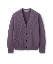 BESLOW（ビースロー）の「DIAGONAL CABLE CARDIGAN LILAC（カーディガン/ボレロ）」