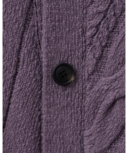 BESLOW(ビースロー)の「DIAGONAL CABLE CARDIGAN LILAC(カーディガン/ボレロ・メンズ・その他・LARGE/MEDIUM/X-LARGE)」の5枚目の写真