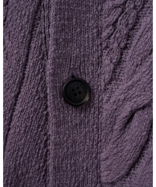 BESLOW(ビースロー)の「DIAGONAL CABLE CARDIGAN LILAC(カーディガン/ボレロ・メンズ・その他・LARGE/MEDIUM/X-LARGE)」の6枚目の写真
