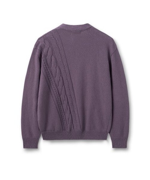 BESLOW(ビースロー)の「DIAGONAL CABLE CARDIGAN LILAC(カーディガン/ボレロ・メンズ・その他・LARGE/MEDIUM/X-LARGE)」の9枚目の写真