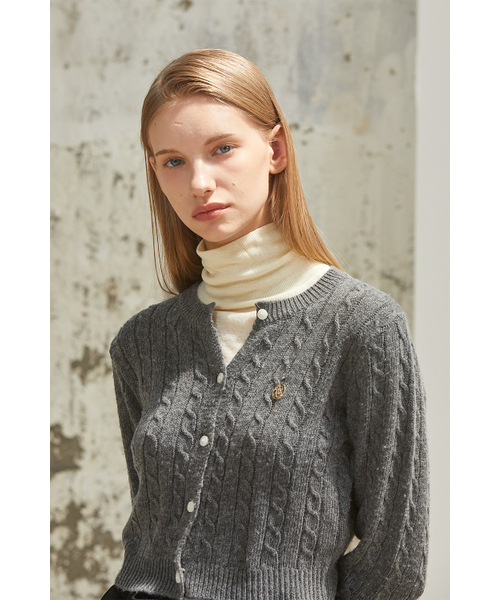 ANOETIC(アノエティック)の「ANC GOLD CABLE CARDIGAN_GREY(カーディガン/ボレロ・レディース・グレー・FREE)」の3枚目の写真