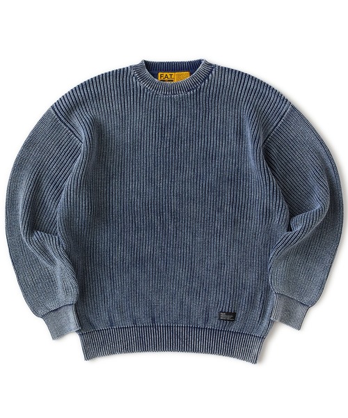 FAT(エフエイティー)の「RIBMENT(ニット/セーター・メンズ・ネイビー/オレンジ/ブラック・TITCH(M)/JUMBO(XXL)/FAT(XL)/SKINNY(L))」の1枚目の写真