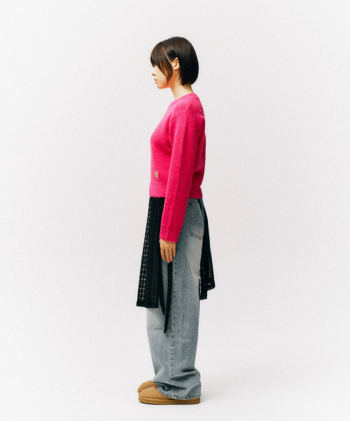 PHYSICAL DEPARTMENT(フィジカル デパートメント)の「ハートアップルクロップニット_ピンク(ニット/セーター・レディース・その他・SMALL/MEDIUM)」の7枚目の写真