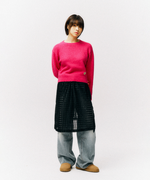 PHYSICAL DEPARTMENT(フィジカル デパートメント)の「ハートアップルクロップニット_ピンク(ニット/セーター・レディース・その他・SMALL/MEDIUM)」の9枚目の写真