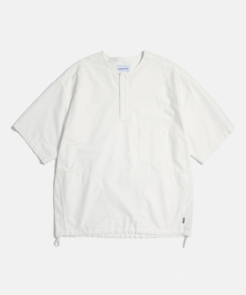 ESPIONAGE(エスピオナジ)の「Oxford S/S Henley Shirt Off White(シャツ/ブラウス・レディース・その他・MEDIUM/LARGE/X-LARGE)」の1枚目の写真