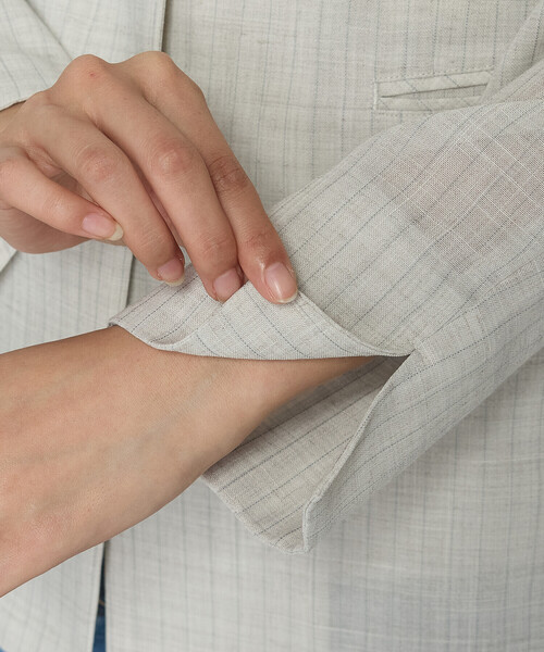 COMME CA（コムサ）の「〔 Sサイズ 〕 【セットアップ対応】シアーボイルストライプ ジャケット（セットアップ・レディース・キナリ・5号）」の13枚目の写真