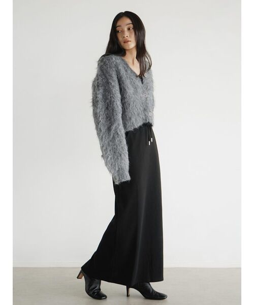 FIKA.(フィーカ)の「Shaggy knit cardigan(カーディガン/ボレロ・レディース・グレー/ホワイト系/ピンク系その他2・MEDIUM)」の14枚目の写真