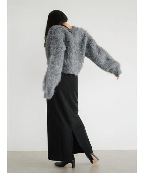 FIKA.(フィーカ)の「Shaggy knit cardigan(カーディガン/ボレロ・レディース・グレー/ホワイト系/ピンク系その他2・MEDIUM)」の15枚目の写真