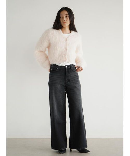 FIKA.(フィーカ)の「Shaggy knit cardigan(カーディガン/ボレロ・レディース・グレー/ホワイト系/ピンク系その他2・MEDIUM)」の22枚目の写真