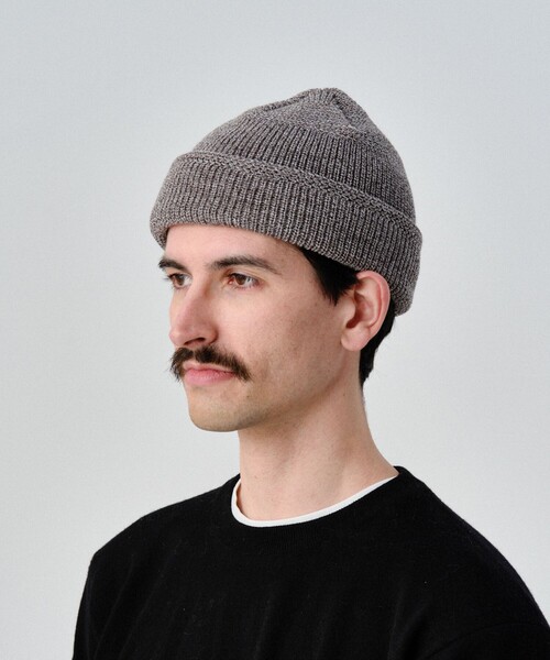 Nine Tailor(ナインテイラー)の「【Nine Tailor/ナインテーラー】Cuez Watch N-350(ニットキャップ/ビーニー・メンズ・ブラック/グレー系その他/チャコールグレー/オフホワイト・FREE)」の4枚目の写真
