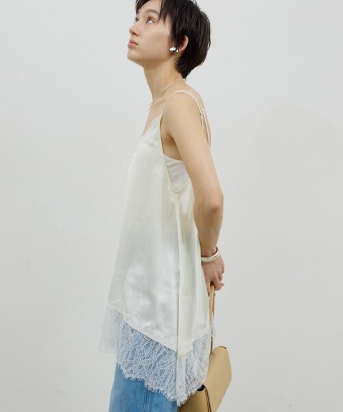 GALLARDAGALANTE（ガリャルダガランテ）の「レースキャミチュニック（シャツ/ブラウス・レディース・ホワイト系その他/ブラック・FREE）」の6枚目の写真