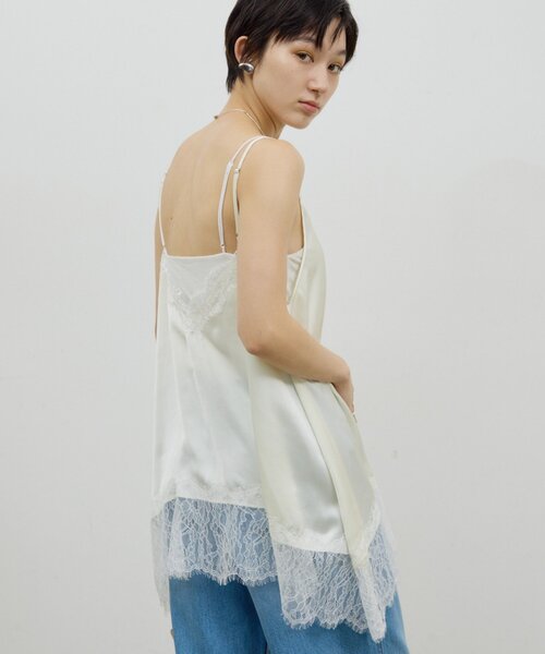 GALLARDAGALANTE（ガリャルダガランテ）の「レースキャミチュニック（シャツ/ブラウス・レディース・ホワイト系その他/ブラック・FREE）」の8枚目の写真