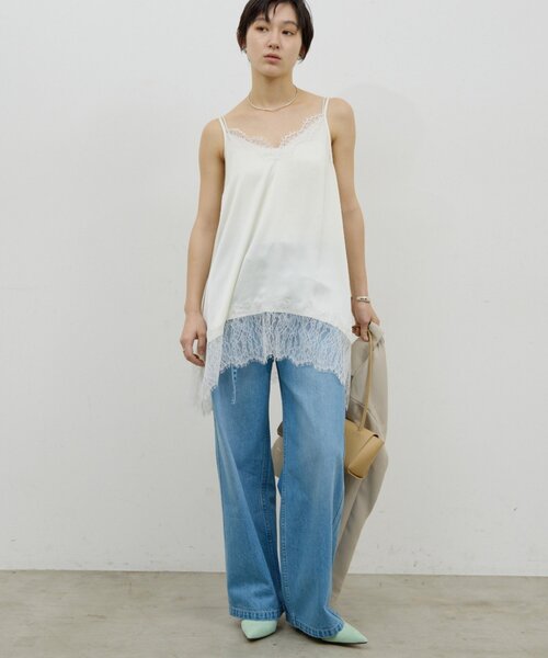 GALLARDAGALANTE（ガリャルダガランテ）の「レースキャミチュニック（シャツ/ブラウス・レディース・ホワイト系その他/ブラック・FREE）」の10枚目の写真