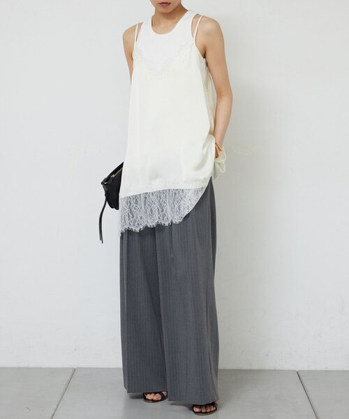 GALLARDAGALANTE（ガリャルダガランテ）の「レースキャミチュニック（シャツ/ブラウス・レディース・ホワイト系その他/ブラック・FREE）」の15枚目の写真