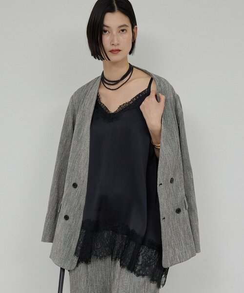 GALLARDAGALANTE（ガリャルダガランテ）の「レースキャミチュニック（シャツ/ブラウス・レディース・ホワイト系その他/ブラック・FREE）」の20枚目の写真