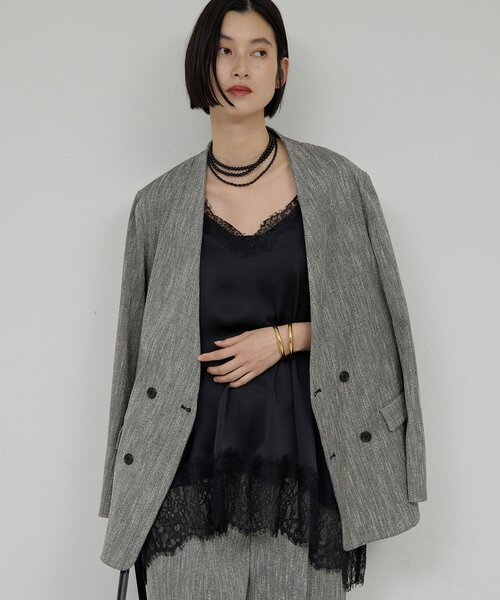 GALLARDAGALANTE（ガリャルダガランテ）の「レースキャミチュニック（シャツ/ブラウス・レディース・ホワイト系その他/ブラック・FREE）」の21枚目の写真