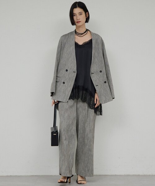 GALLARDAGALANTE(ガリャルダガランテ)の「【+1で新鮮コーデ】レースキャミチュニック(シャツ/ブラウス・レディース・ホワイト系その他/ブラック・FREE)」の17枚目の写真