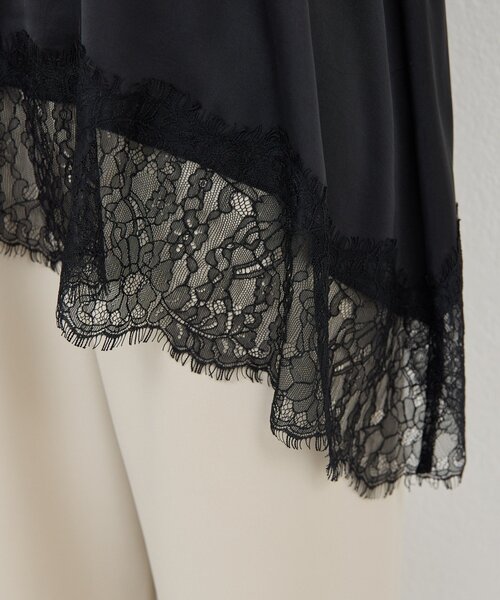 GALLARDAGALANTE(ガリャルダガランテ)の「【+1で新鮮コーデ】レースキャミチュニック(シャツ/ブラウス・レディース・ホワイト系その他/ブラック・FREE)」の9枚目の写真