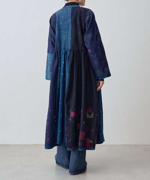 BEARDSLEY(ビアズリー)の「《INJIRI》シルク&ウールワンピース羽織(ワンピース・レディース・ネイビー・MEDIUM)」の9枚目の写真
